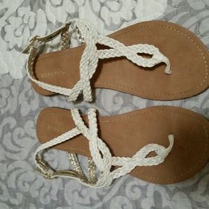 White sandals