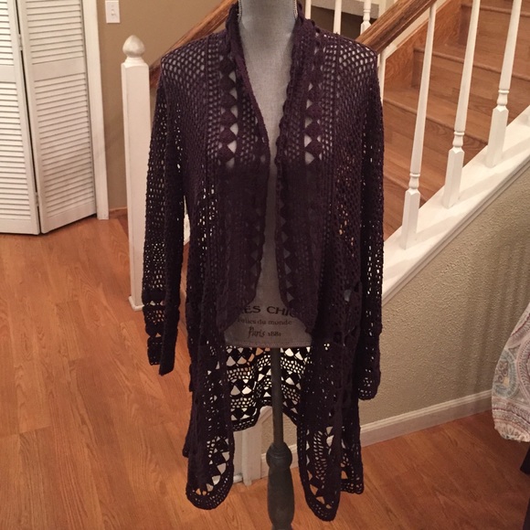 plum cardigan sweater