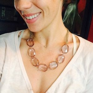 lavender tinted statement necklace + star necklace