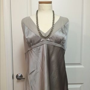 Sleeveless Silver Blouse