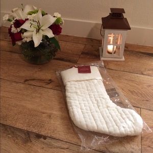 NEW Pottery Barn Channel Quilted Velvet Stocking