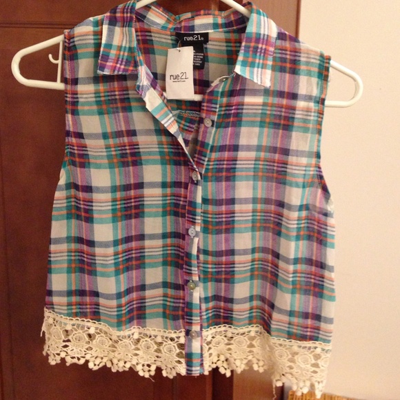 Plaid crop top