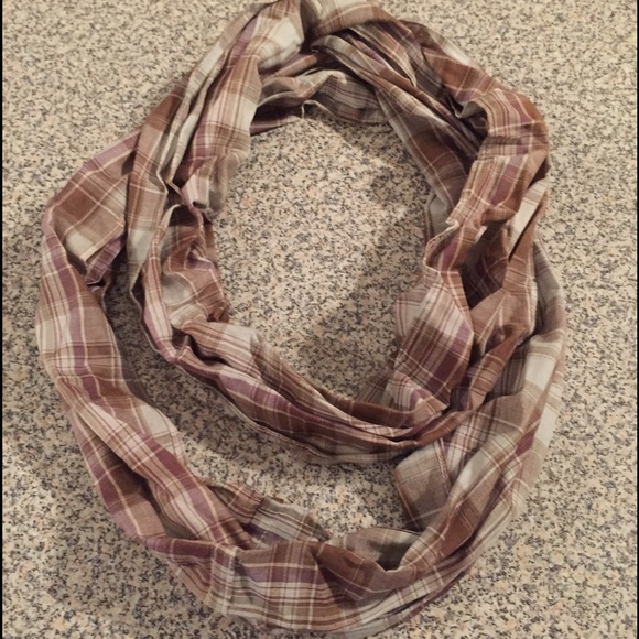 Plaid infinity scarf