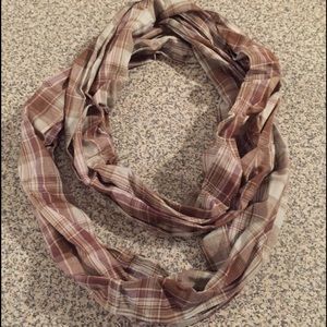 Plaid infinity scarf