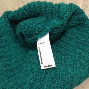 American Apparel turquoise slouch beanie hat