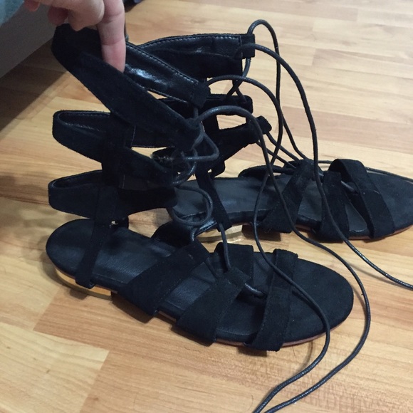Lace up gladiator sandals