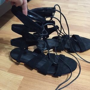Lace up gladiator sandals
