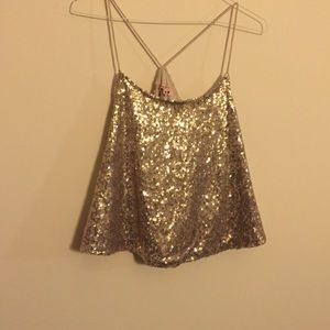 Gold sparkle top