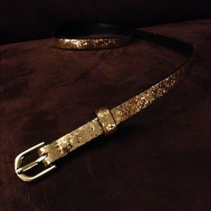 Thin Gold Sparkly Belt