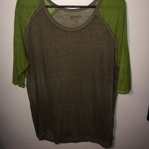 Green baseball tee