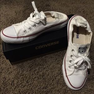 White Converse worn twice