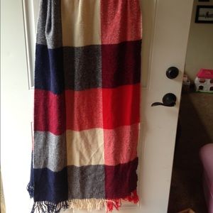 Blanket scarf plaid