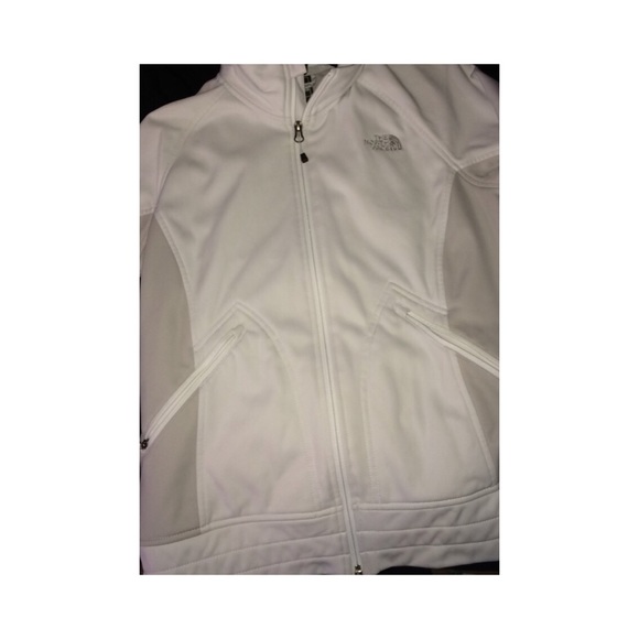 WHITE & GREY WOMENS NORTH FACE JACKET