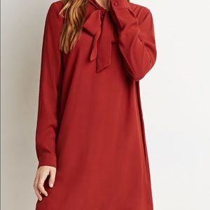 Rust Bow Front Dress