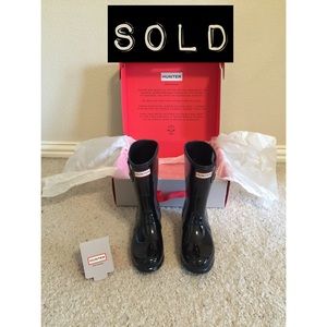 HUNTER 'Original Short' Gloss Rain Boot (Women)