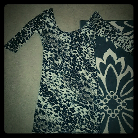 Leopard print fitted dress