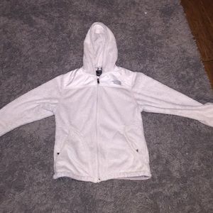 White north face zip up