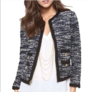 Juicy Couture tweed blue and white blazer