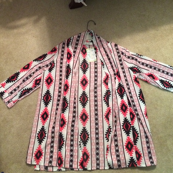 Peach love cream California Aztec kimono