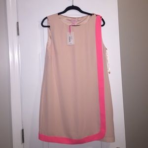 Creamy pink and neon pink Ted baker dress