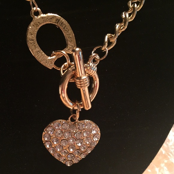 New Choker crystal heart bib adjustable necklace - Picture 1 of 4