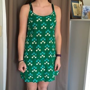 Old Navy Green Pattern Dress