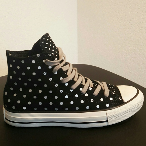 SOLD - Chuck Taylor Silver Polka Dots Sneaker - Picture 3 of 4