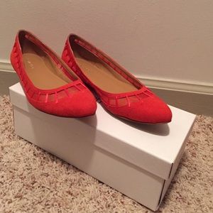 Red Calvin Klein Flats