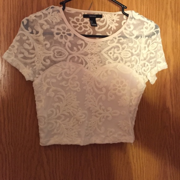 BRAND NEW! Not worn once- forever21 white belly to - Picture 1 of 3