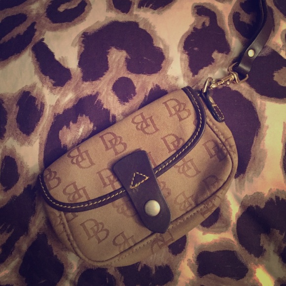 Authentic Dooney and Bourke taupe wrislet