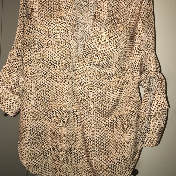 NY and Company snakeskin blouse