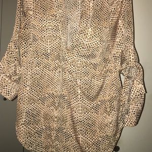 NY and Company snakeskin blouse
