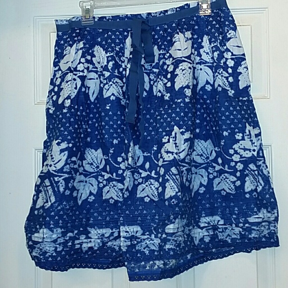 Gap blue linen skirt