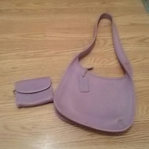 Authentic vintage COACH leather lavender purse