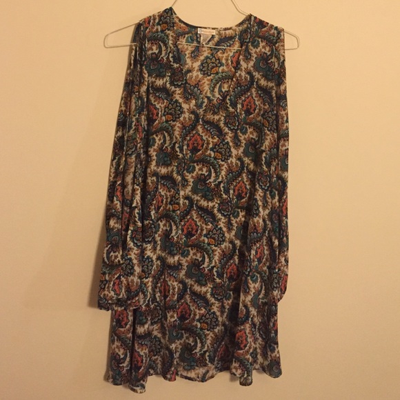 Paisley long sleeve dress