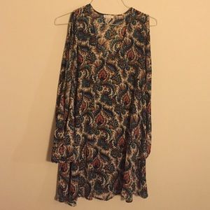 Paisley long sleeve dress