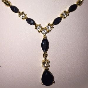 6.28 CT Black Sapphire and Diamond Necklace