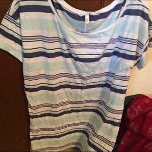 Victoria's Secret Blue Striped T-shirt