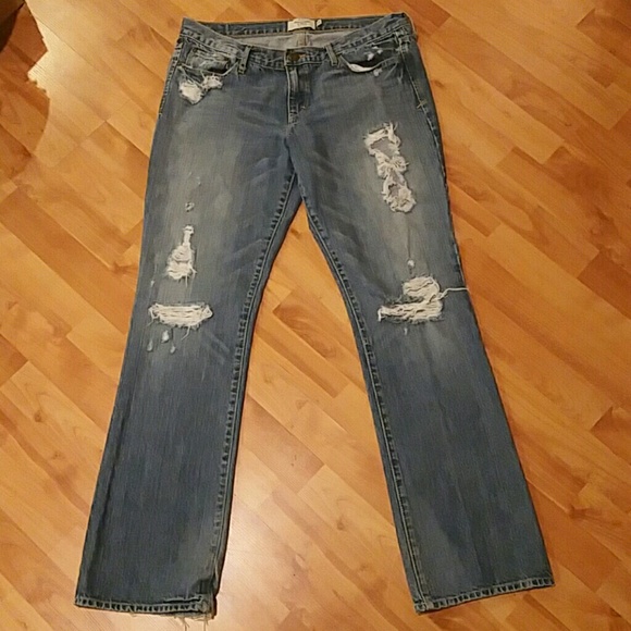 ABERCROMBIE & FITCH DESTROYED JEANS WOMENS 10 R