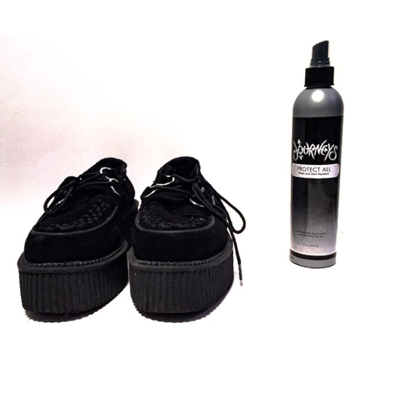 T.U.K. Size 8.5W Suede Creepers & Protectant Spray