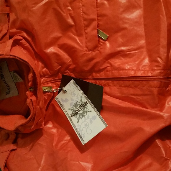 SOLD!  Stylish XL Orange wind breaker jacket - Picture 1 of 2