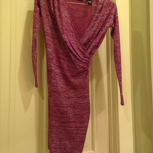 Sparkle faux-wrap dress