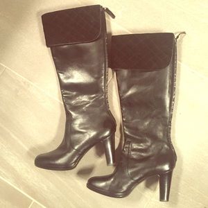 Ralph Lauren Leather and Quilt Boots