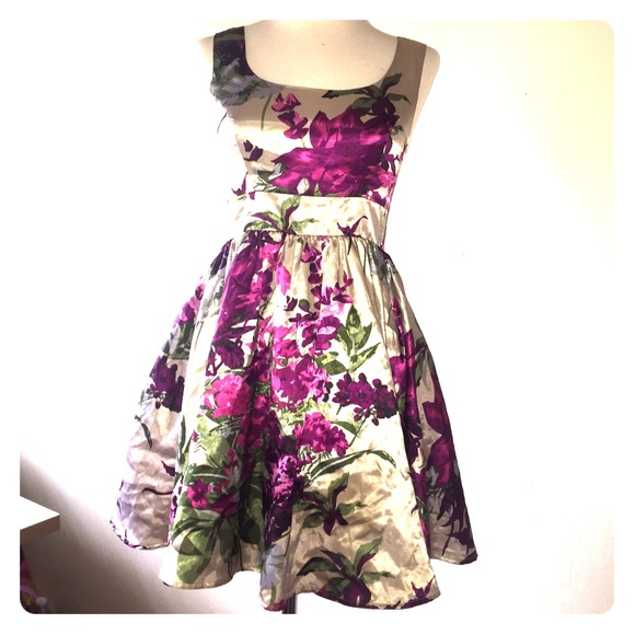 Floral Satin Dress