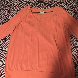 Bright orange crew neck long sleeve