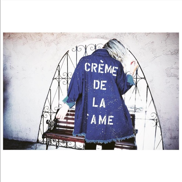 CREME DE LA FAME Jackets & Coats - CDLF DISTRESSED DENIM SHIRT DRESS CREME DE LA FAME Jackets & Coats - CDLF DISTRESSED DENIM SHIRT DRESS