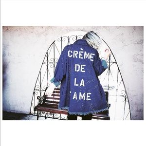 CREME DE LA FAME Jackets & Coats - CDLF DISTRESSED DENIM SHIRT DRESS CREME DE LA FAME Jackets & Coats - CDLF DISTRESSED DENIM SHIRT DRESS