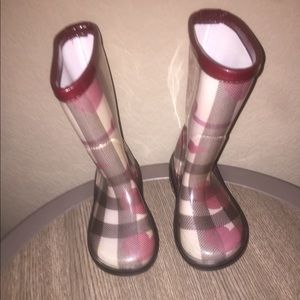 Burberry rain boots