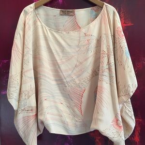 100% Silk Karen Zambos Vintage Couture Top
