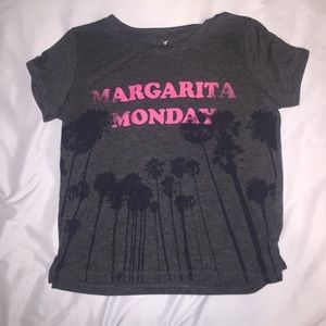 American Eagle crop top w/distressed lettering